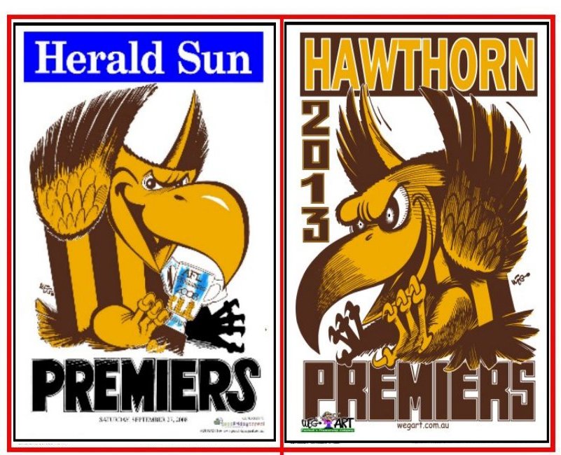 2008 & 2013 Hawks Premiership Posters